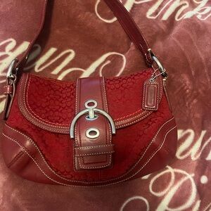 Elegant Red Designer Shoulder Bag